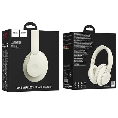Brezžične slušalke Bluetooth HOCO W45, A2DP, bele