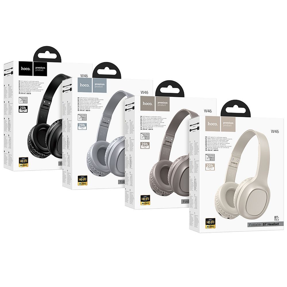 Brezžične slušalke Bluetooth HOCO W46, A2DP, bele