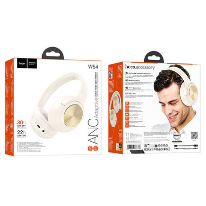 Brezžične slušalke Bluetooth HOCO W54, A2DP, ANC, bele