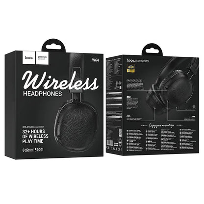 Brezžične slušalke Bluetooth HOCO W64, A2DP, črne