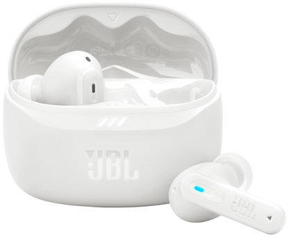 Brezžične slušalke Bluetooth JBL Tune Beam 2, TWS, ANC, MultiPoint, Bela JBLTBEAM2WHT