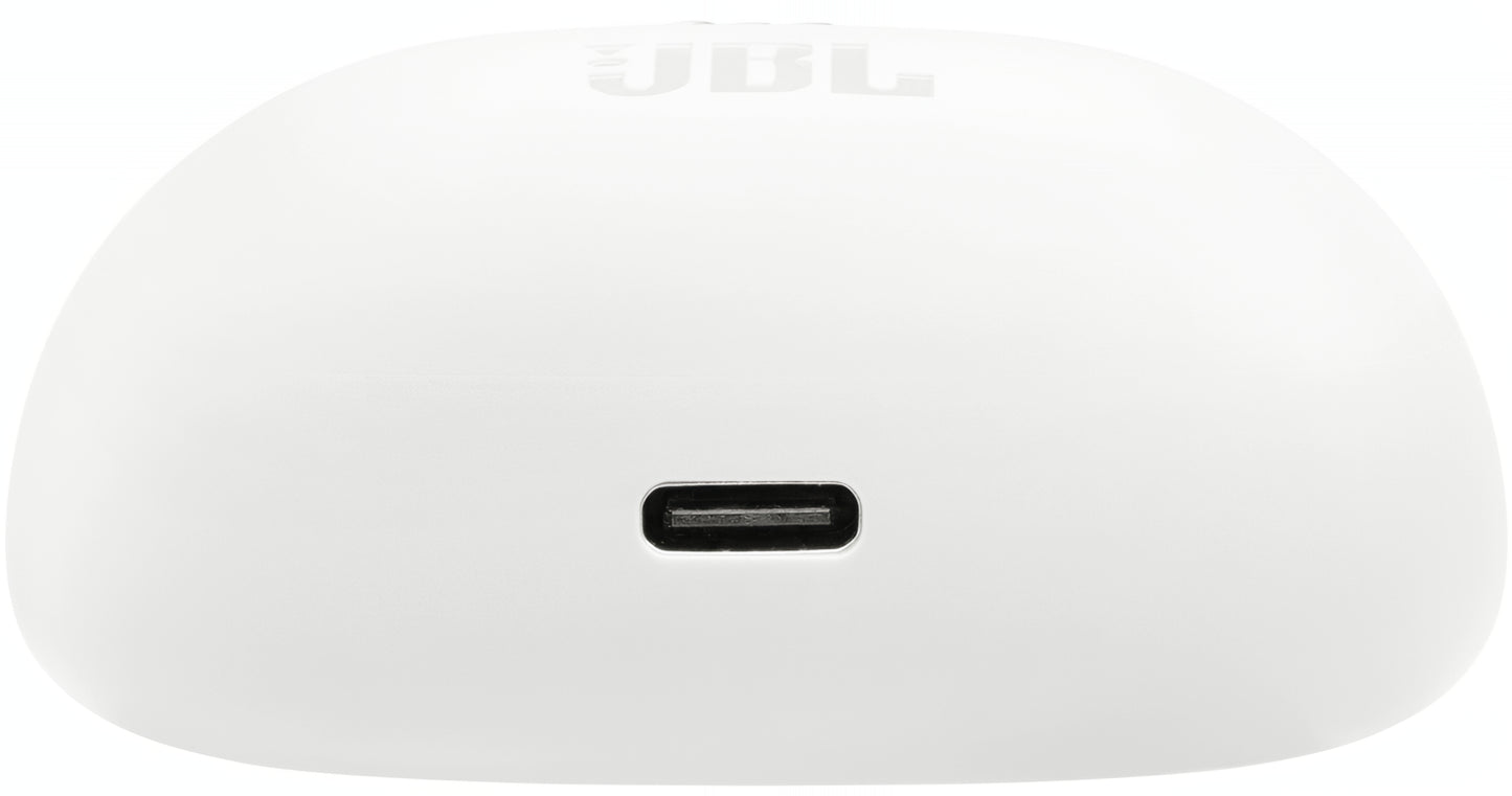 Brezžične slušalke Bluetooth JBL Tune Beam 2, TWS, ANC, MultiPoint, Bela JBLTBEAM2WHT