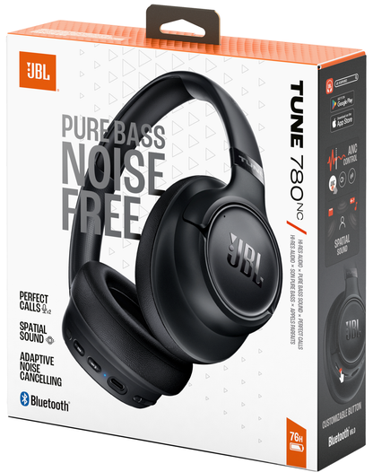 Handsfree Bluetooth JBL Tune 780NC, MultiPoint, A2DP, ANC, Črna JBLT780NCBLK