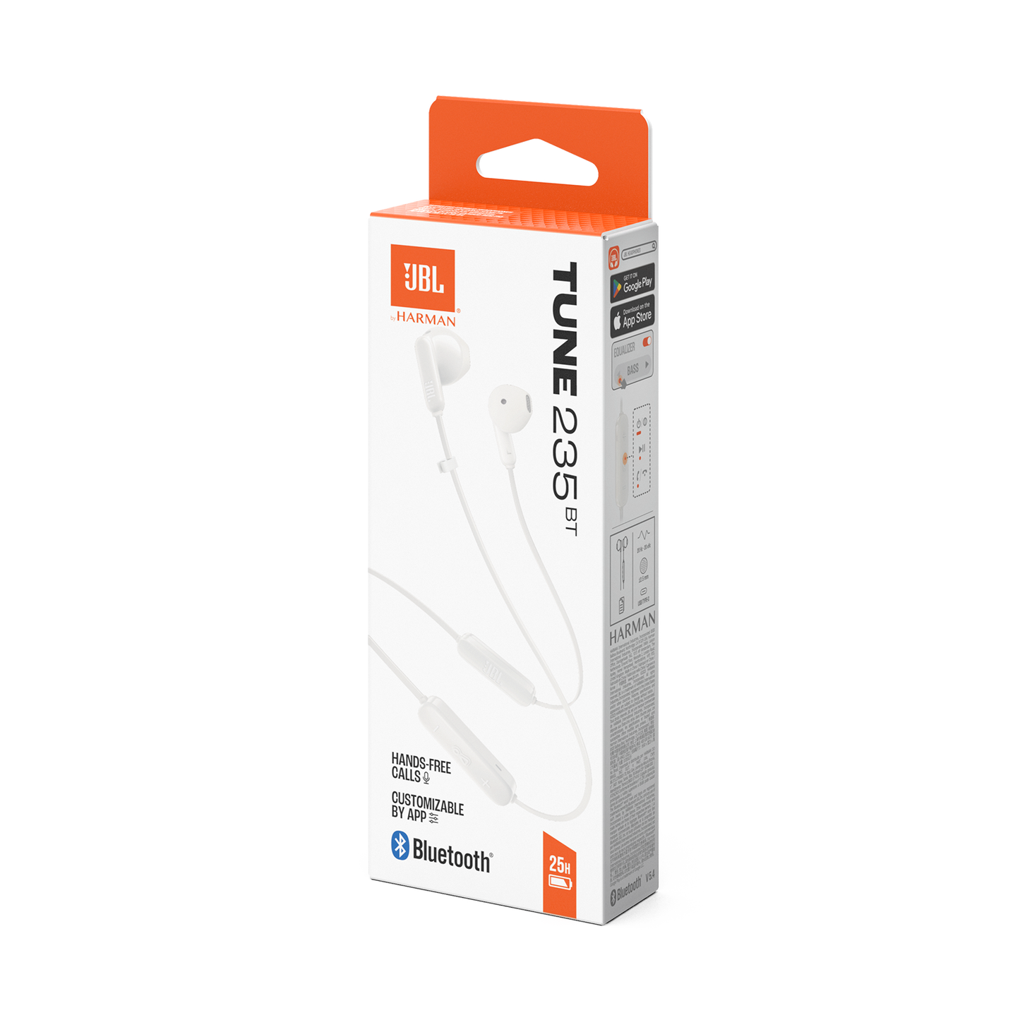 Brezžične slušalke Bluetooth JBL Tune 235BT, MultiPoint, A2DP, Bela JBLT235BTWHT