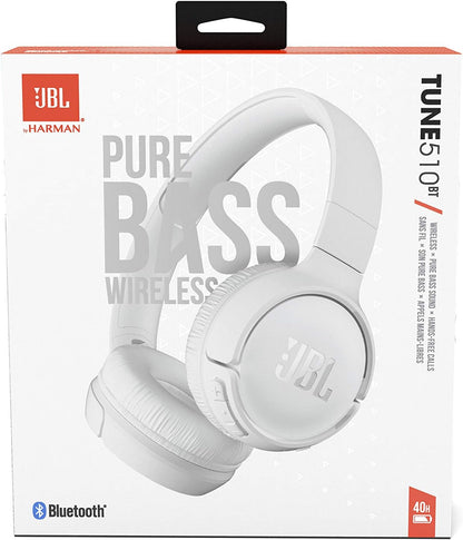 Handsfree Bluetooth JBL Tune 510BT, MultiPoint, A2DP, bela JBLT510BTWWHTEU