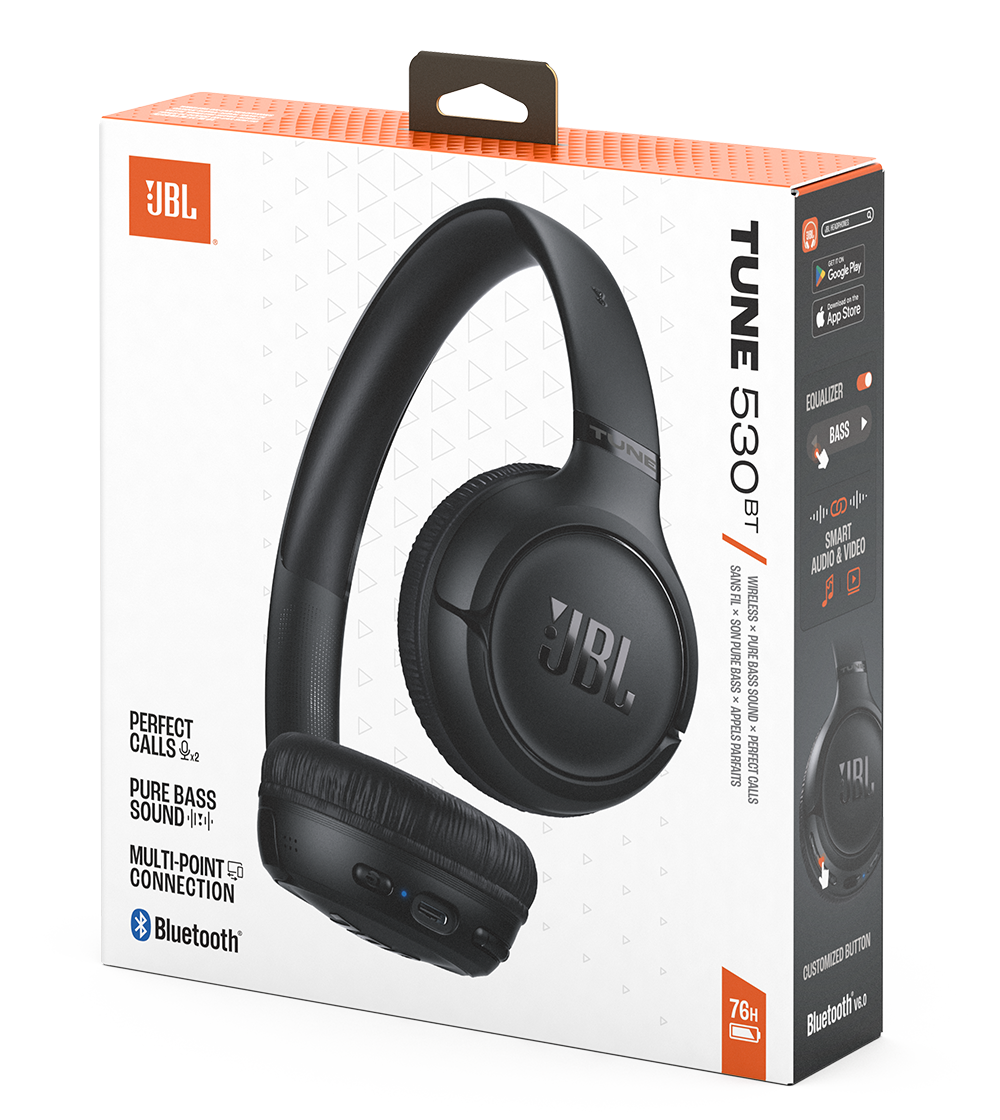 Brezžične slušalke Bluetooth JBL Tune 530BT, MultiPoint, A2DP, črne