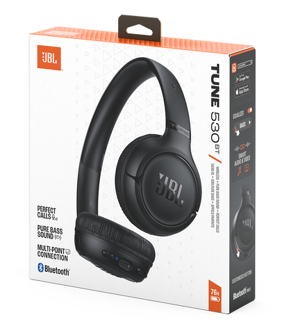 Brezžične slušalke Bluetooth JBL Tune 530BT, MultiPoint, A2DP, črne