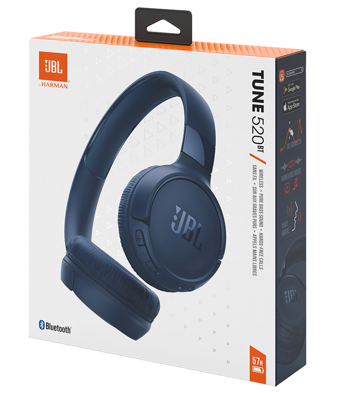 Handsfree Bluetooth JBL Tune 520BT, MultiPoint, A2DP, modra JBLT520BTBLU
