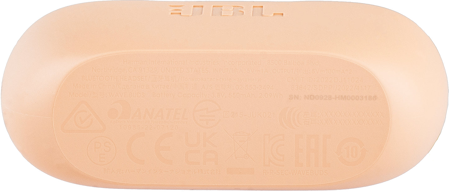 Brezžične slušalke JBL Wave Buds, TWS, Bež JBLWBUDSBEG