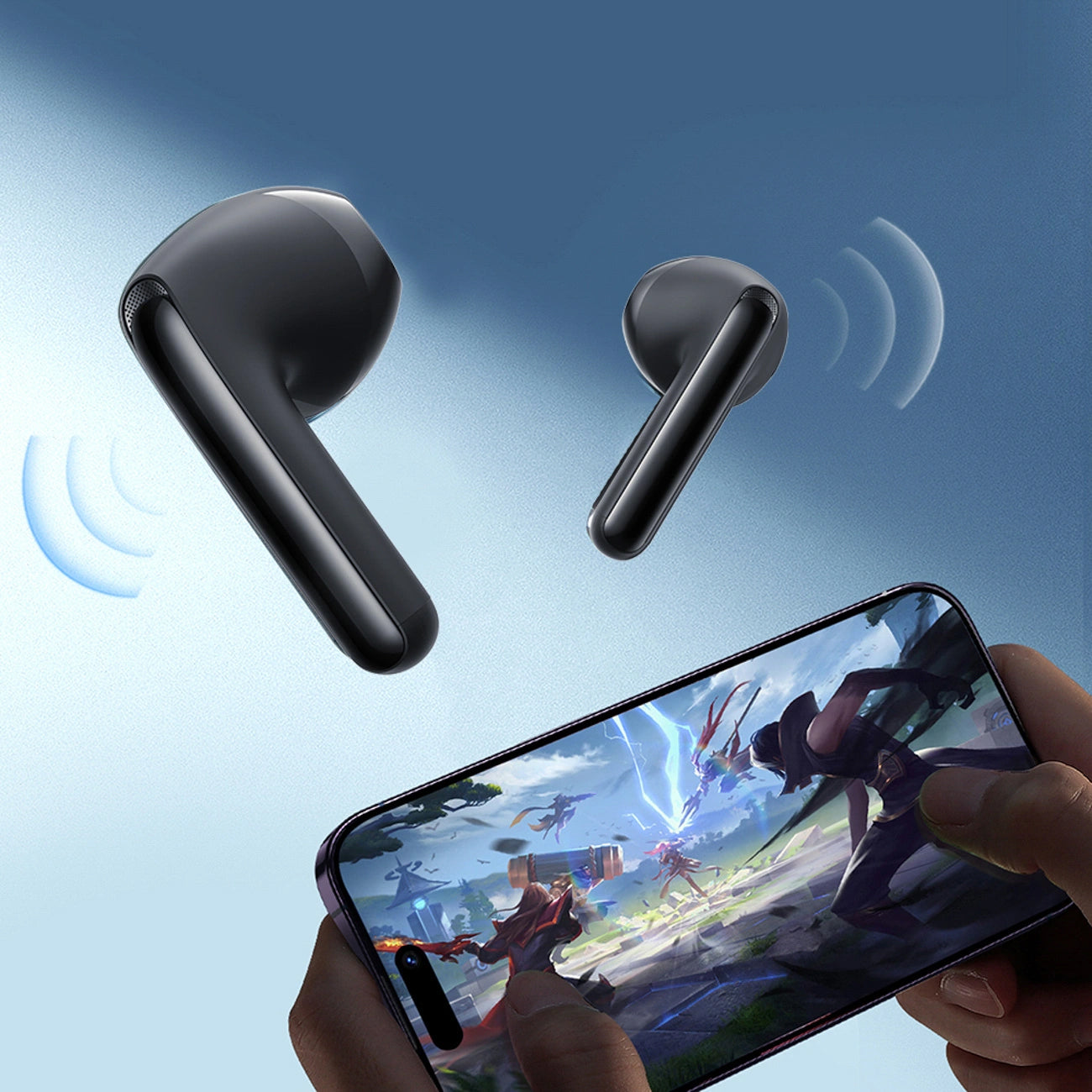 Brezžične slušalke Bluetooth Joyroom Funpods JR-FB1 Nova različica, TWS, Črne
