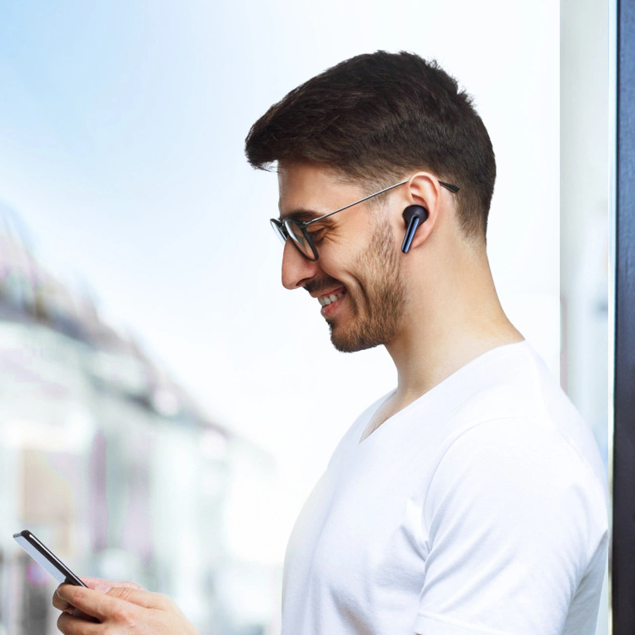Brezžične slušalke Bluetooth Joyroom Funpods JR-FN2, TWS, ANC, črne