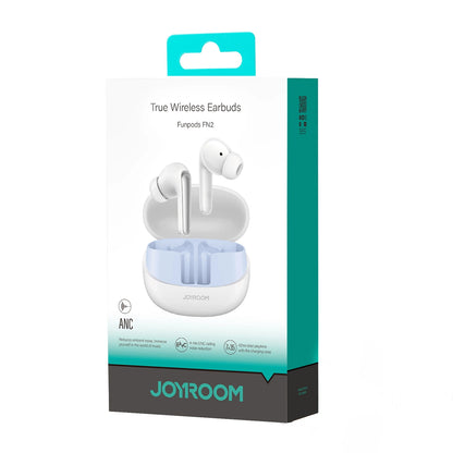 Brezžične slušalke Bluetooth Joyroom Funpods JR-FN2, TWS, ANC, bele