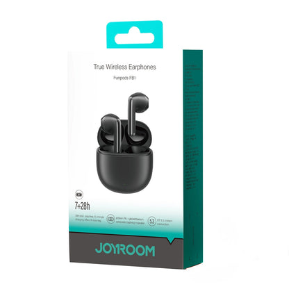 Brezžične slušalke Bluetooth Joyroom Funpods JR-FB1, TWS, ANC, črne