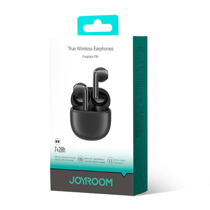 Brezžične slušalke Bluetooth Joyroom Funpods JR-FB1 Nova različica, TWS, Črne