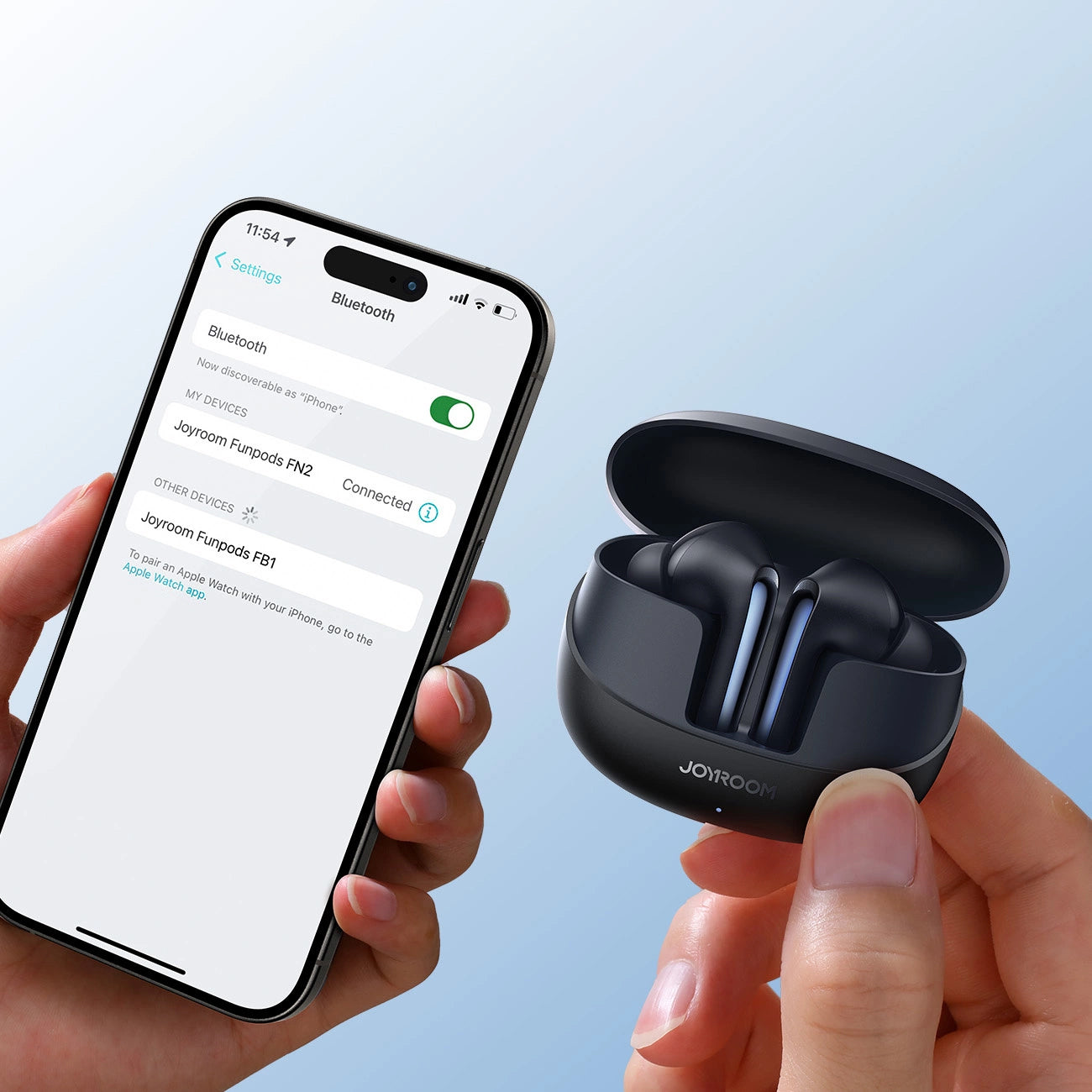 Brezžične slušalke Bluetooth Joyroom Funpods JR-FN2, TWS, ANC, črne