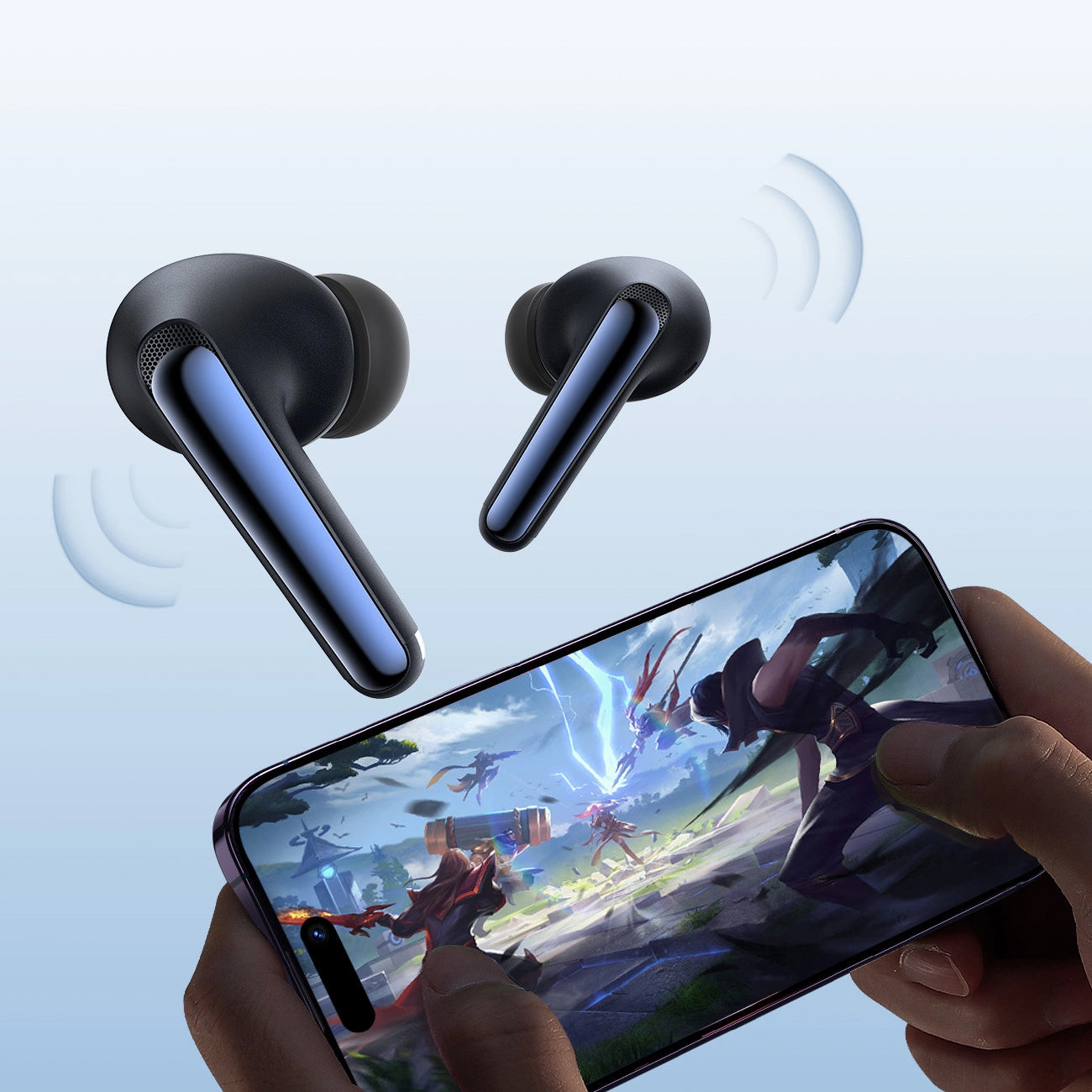 Brezžične slušalke Bluetooth Joyroom Funpods JR-FN2, TWS, ANC, črne