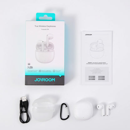 Brezžične slušalke Bluetooth Joyroom Funpods JR-FB1 Nova različica, TWS, Bela