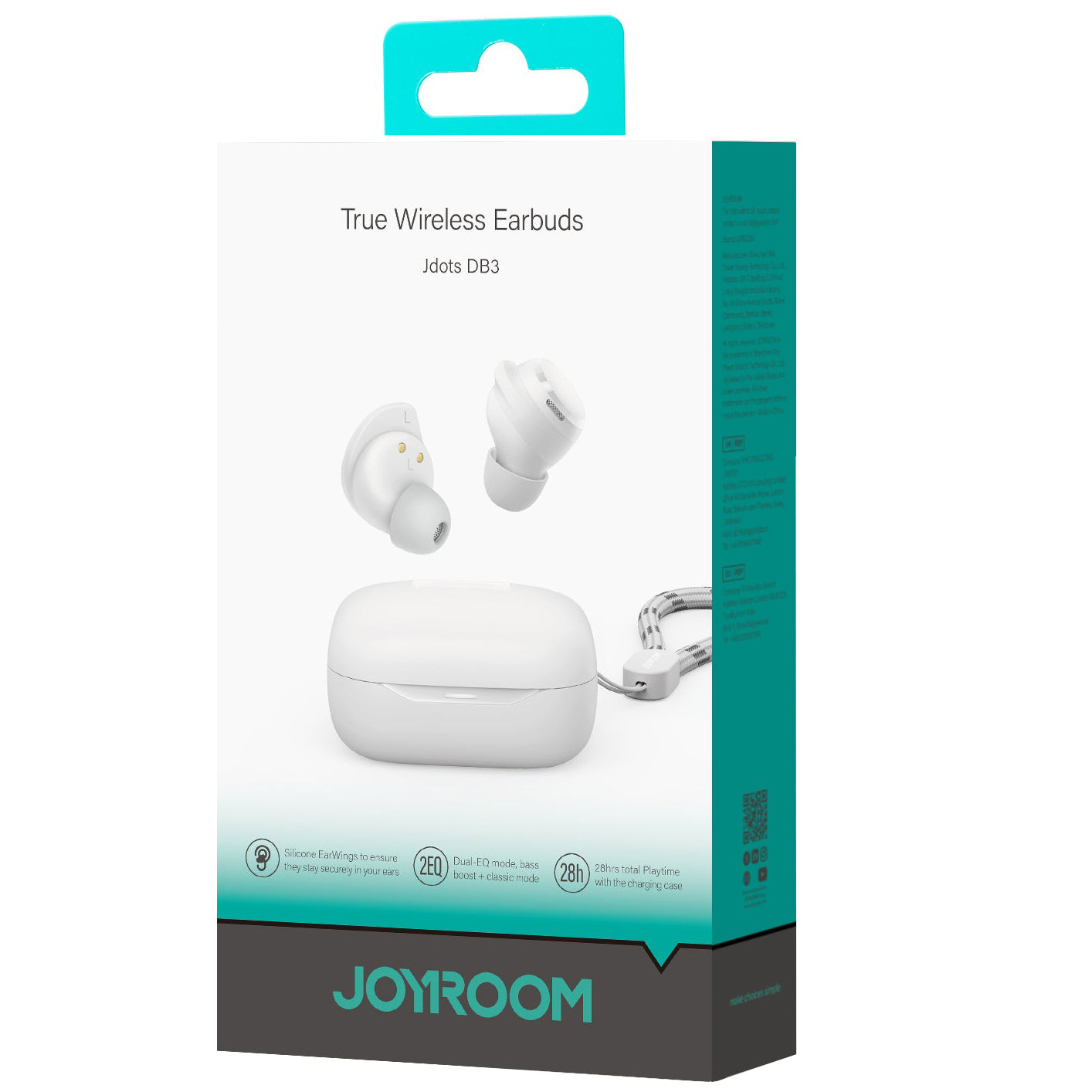 Bluetooth prostoročne slušalke Joyroom Jdots JR-DB3, TWS, bele