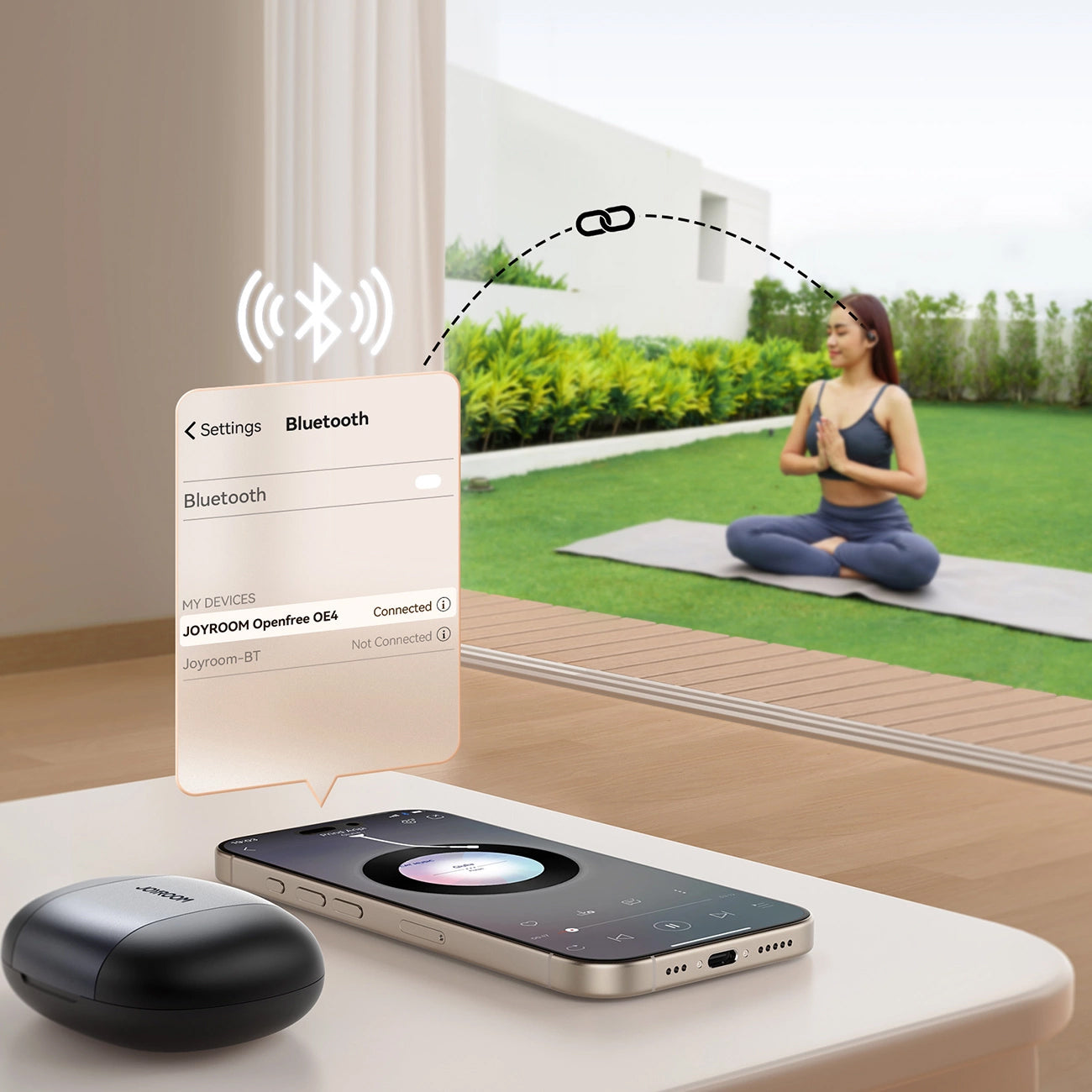 Handsfree Bluetooth Joyroom Open Ear JR-OE4, TWS, Črna