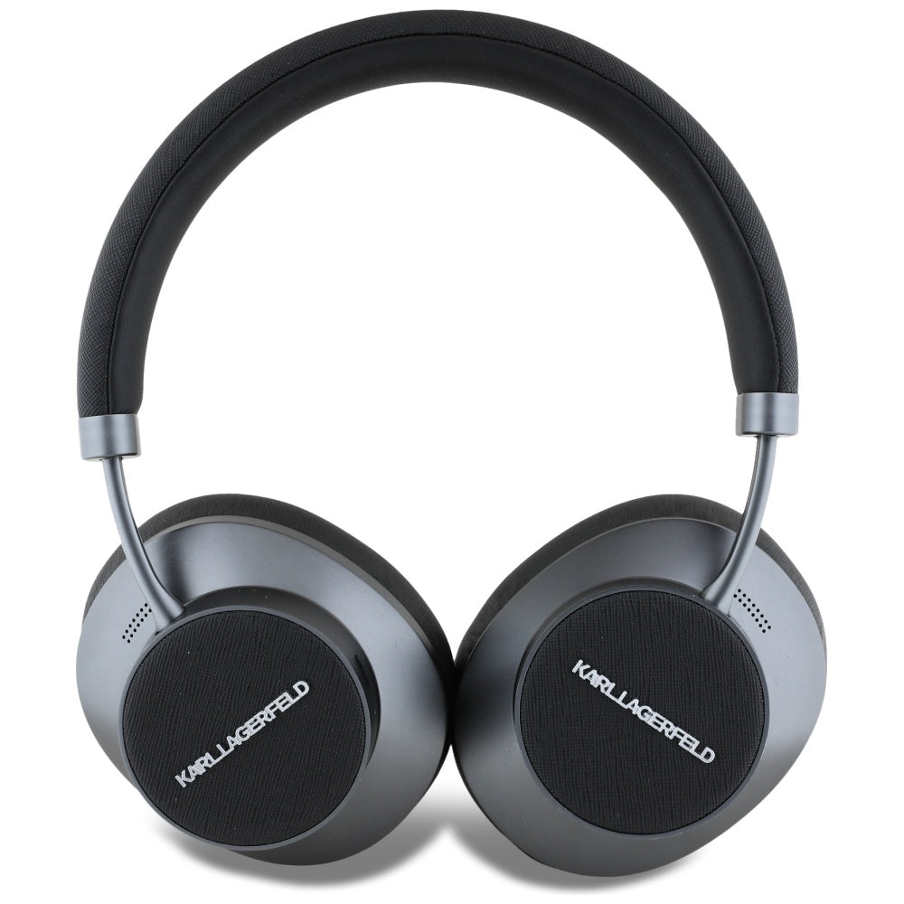 Bluetooth prostoročne slušalke Karl Lagerfeld Saffiano Elongated, A2DP, ANC, črne