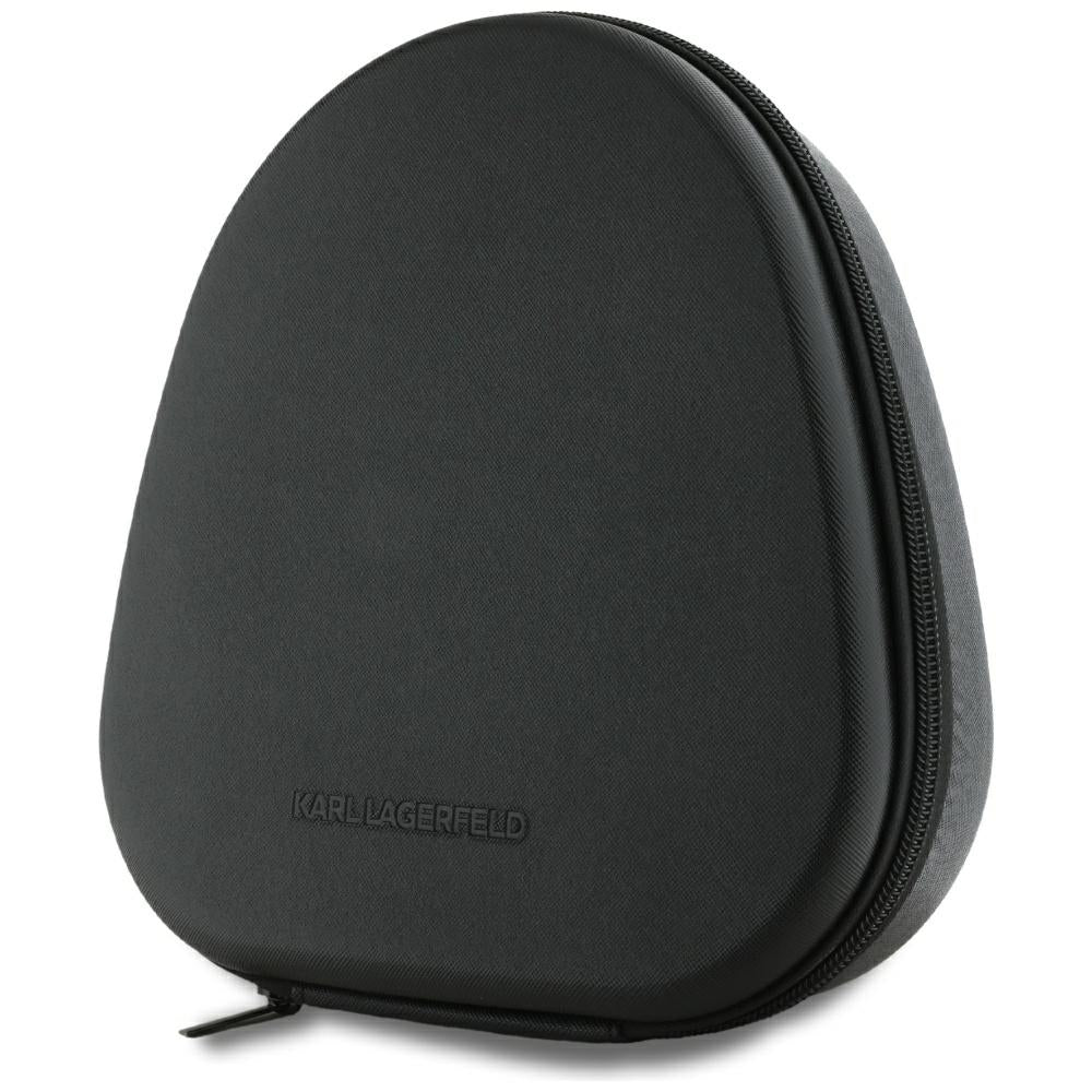 Bluetooth prostoročne slušalke Karl Lagerfeld Saffiano Elongated, A2DP, ANC, črne