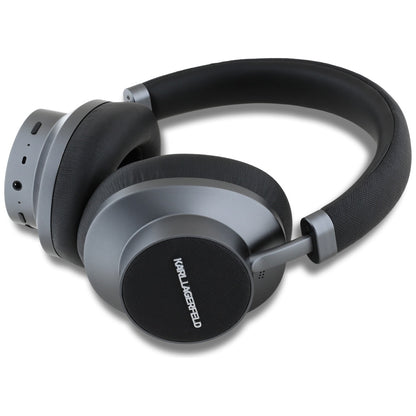 Bluetooth prostoročne slušalke Karl Lagerfeld Saffiano Elongated, A2DP, ANC, črne