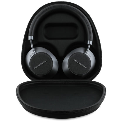 Bluetooth prostoročne slušalke Karl Lagerfeld Saffiano Elongated, A2DP, ANC, črne