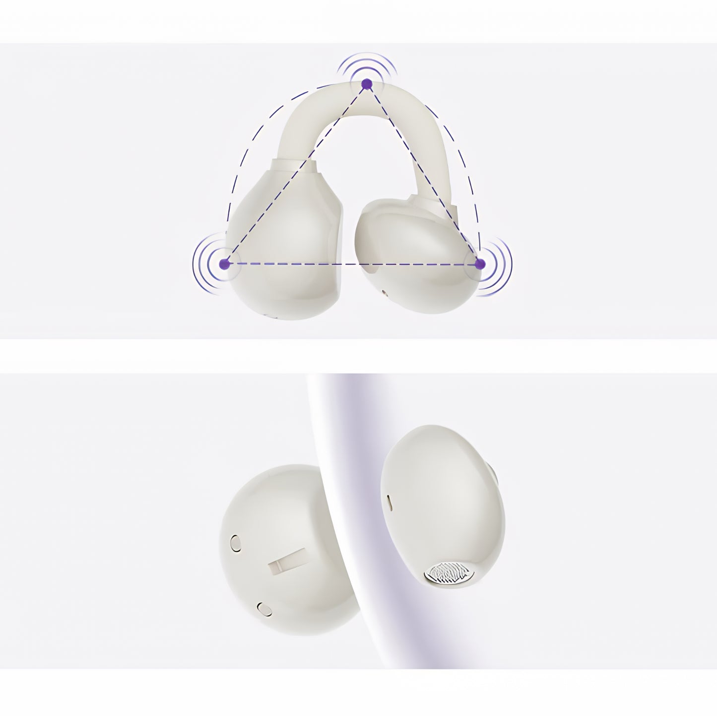 Bluetooth prostoročni Monster AirClip AC200, TWS, svetlo krem