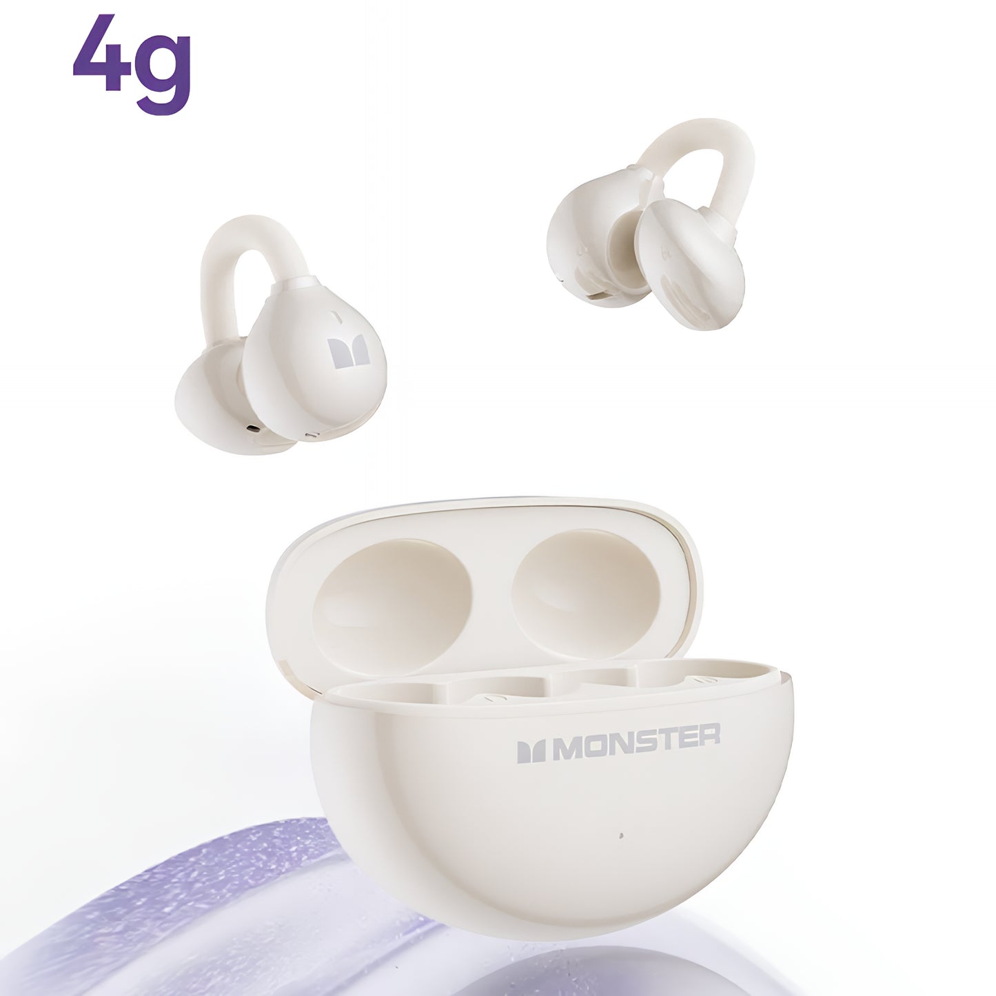 Bluetooth prostoročni Monster AirClip AC200, TWS, svetlo krem