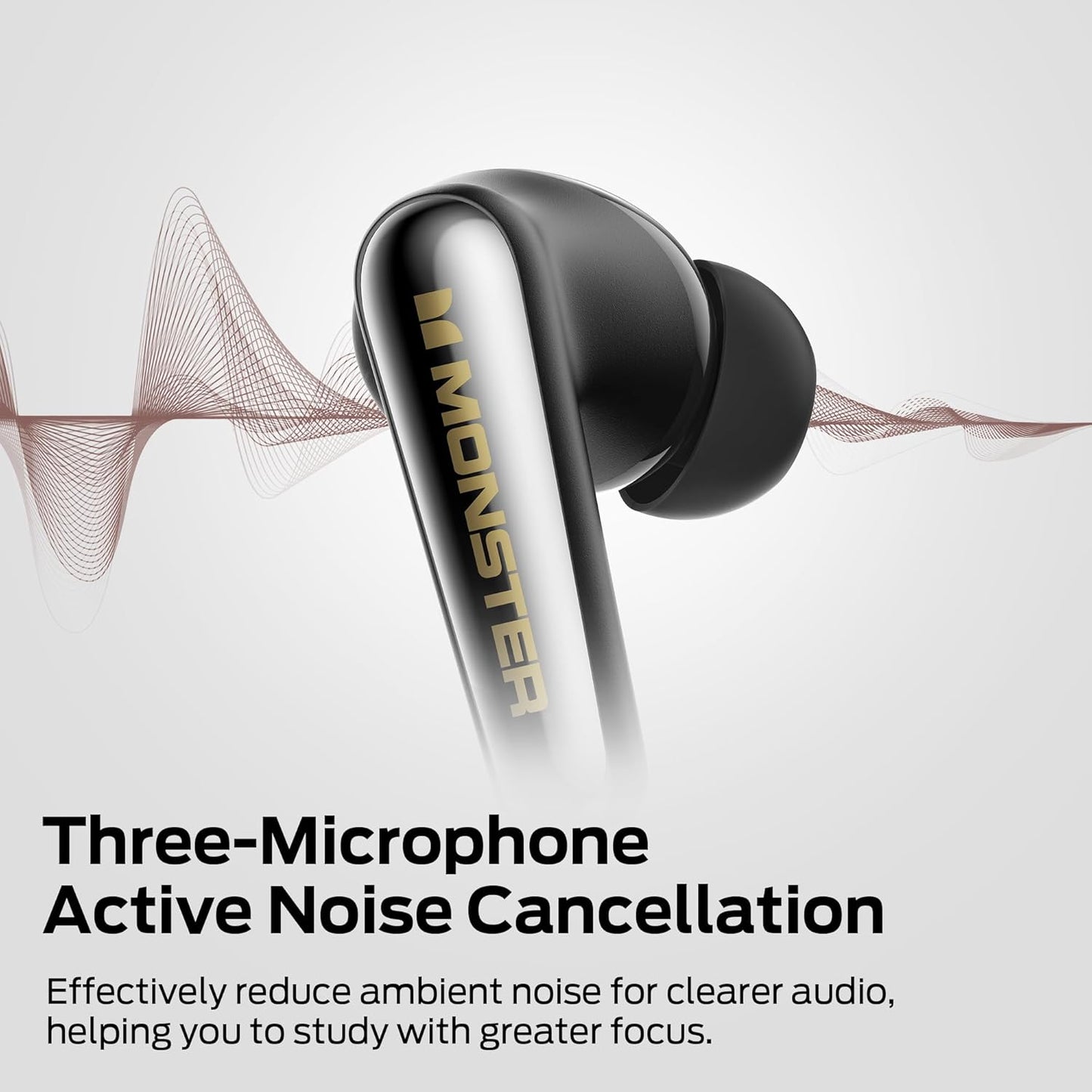 Bluetooth prostoročne slušalke Monster Clarity 200, TWS, ANC, črne