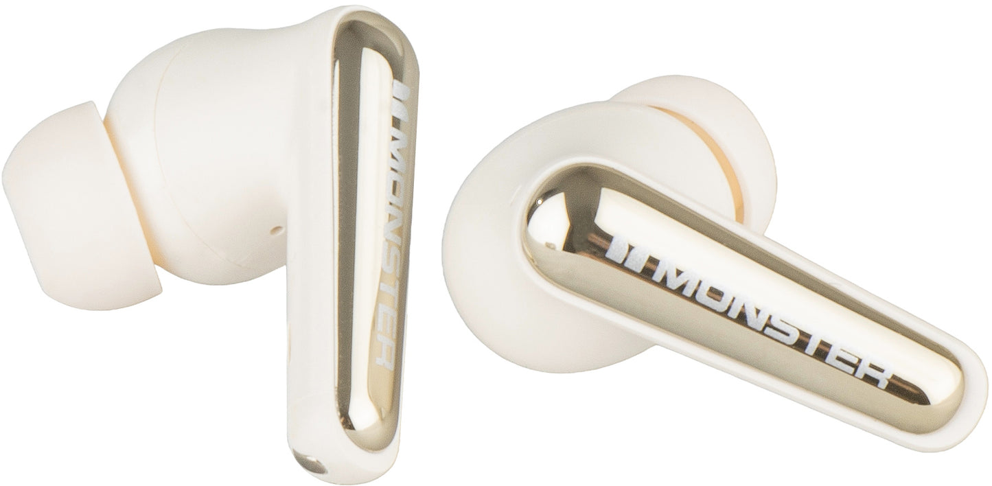 Bluetooth prostoročni Monster Clarity 200, TWS, ANC, Svetlo krem