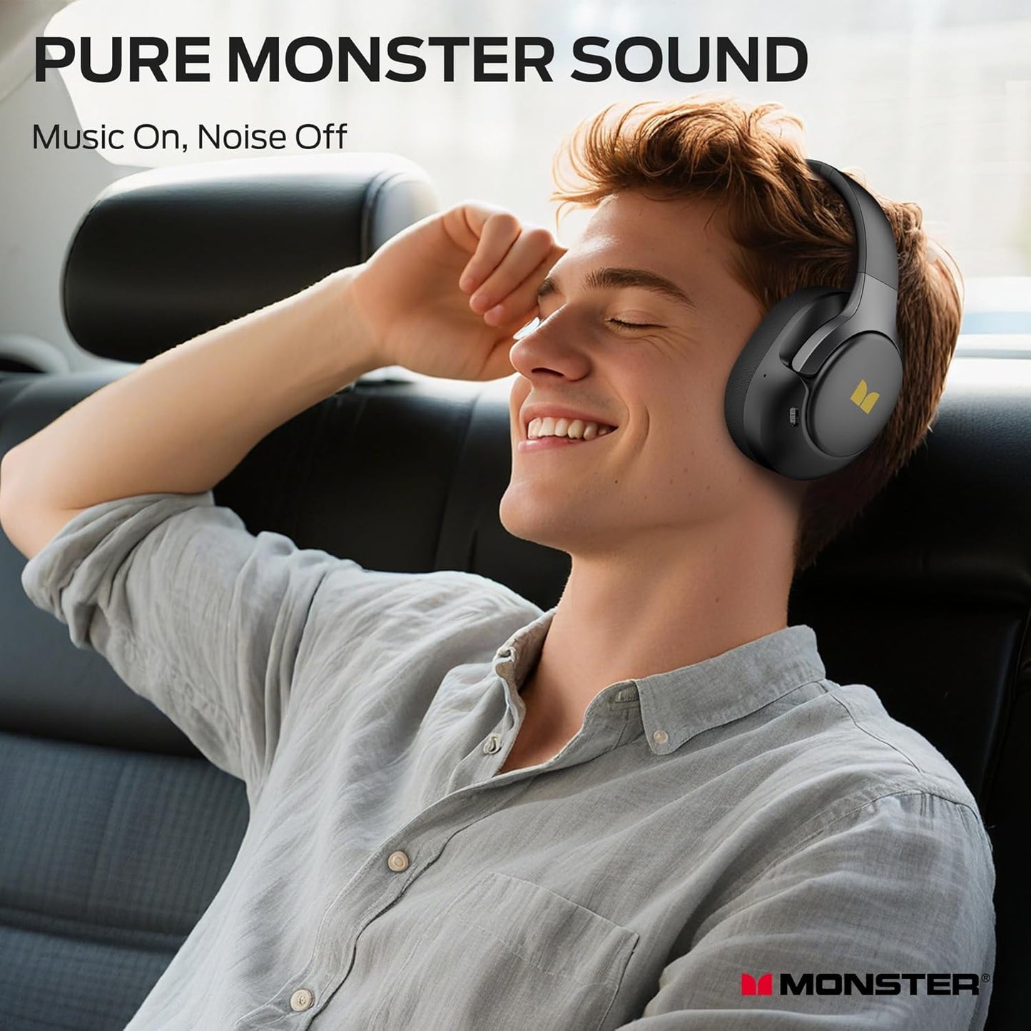 Bluetooth prostoročni Monster Persona 5th, MultiPoint, A2DP, ANC, Črna