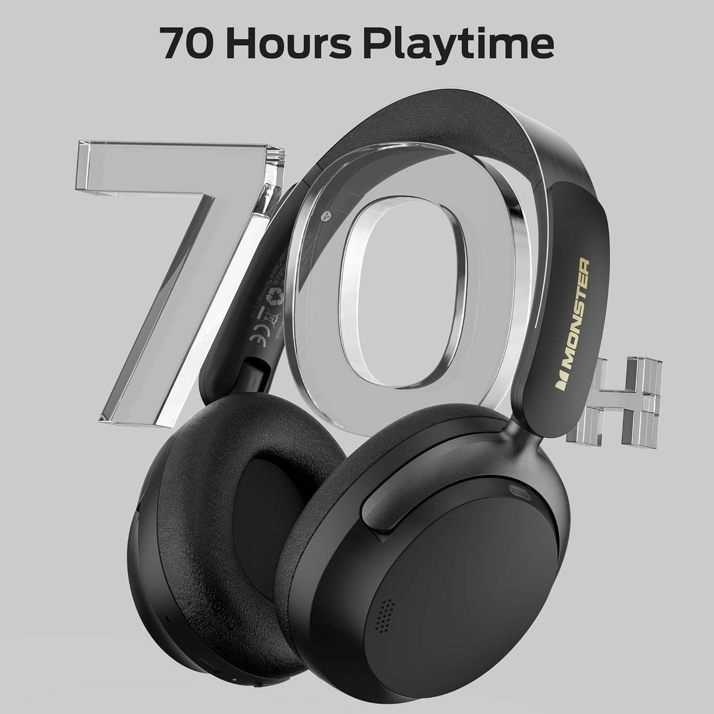Bluetooth prostoročni Monster Persona 3rd, MultiPoint, A2DP, ANC, Črna