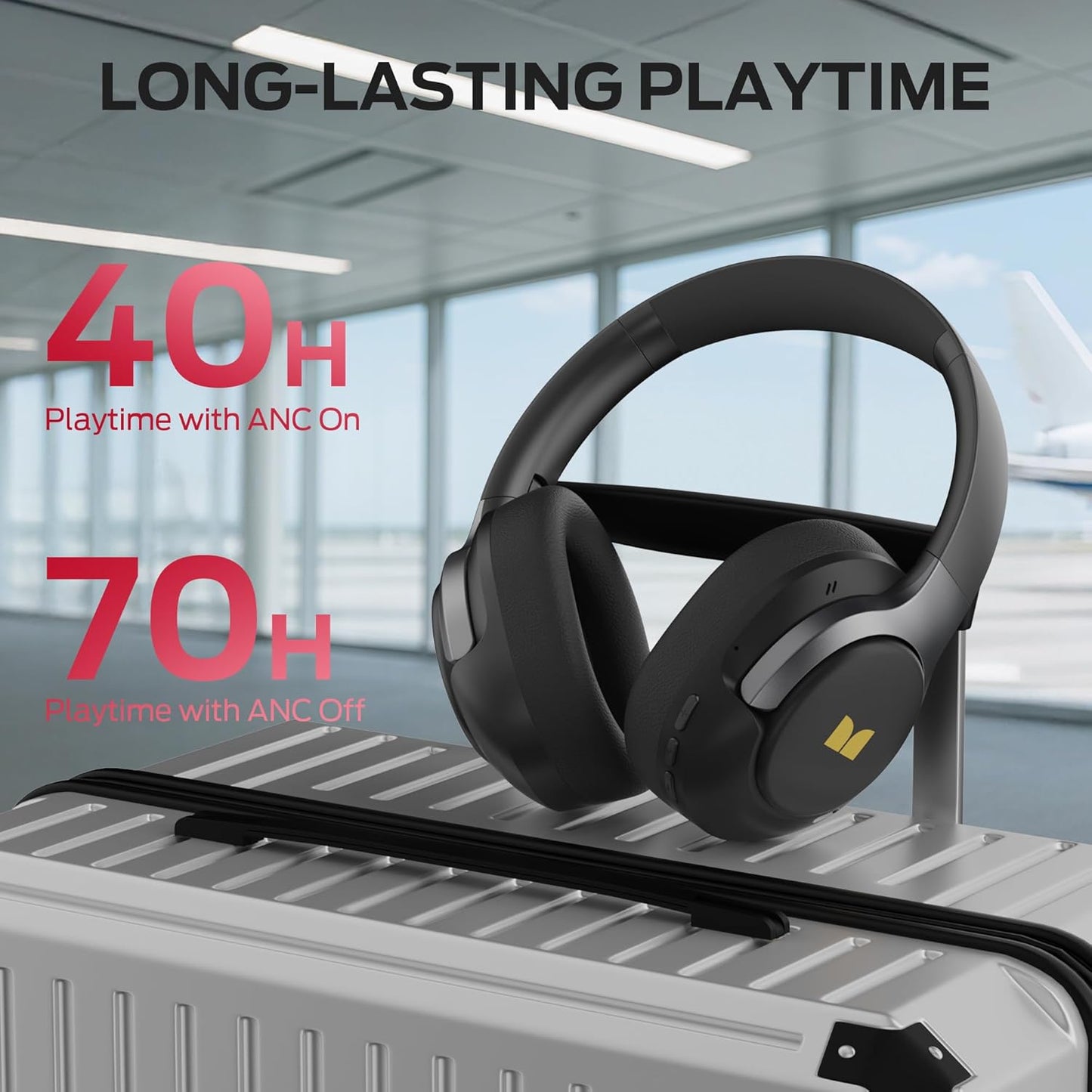 Bluetooth prostoročni Monster Persona 5th, MultiPoint, A2DP, ANC, Črna