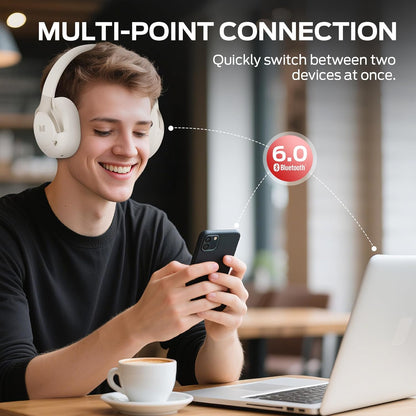 Bluetooth prostoročni Monster Persona 5th, MultiPoint, A2DP, ANC, Bela