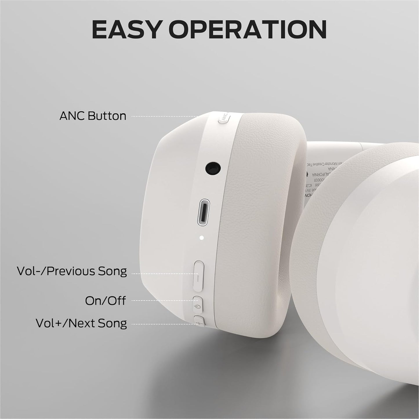 Bluetooth prostoročni Monster Persona 6th, MultiPoint, A2DP, ANC, Bela