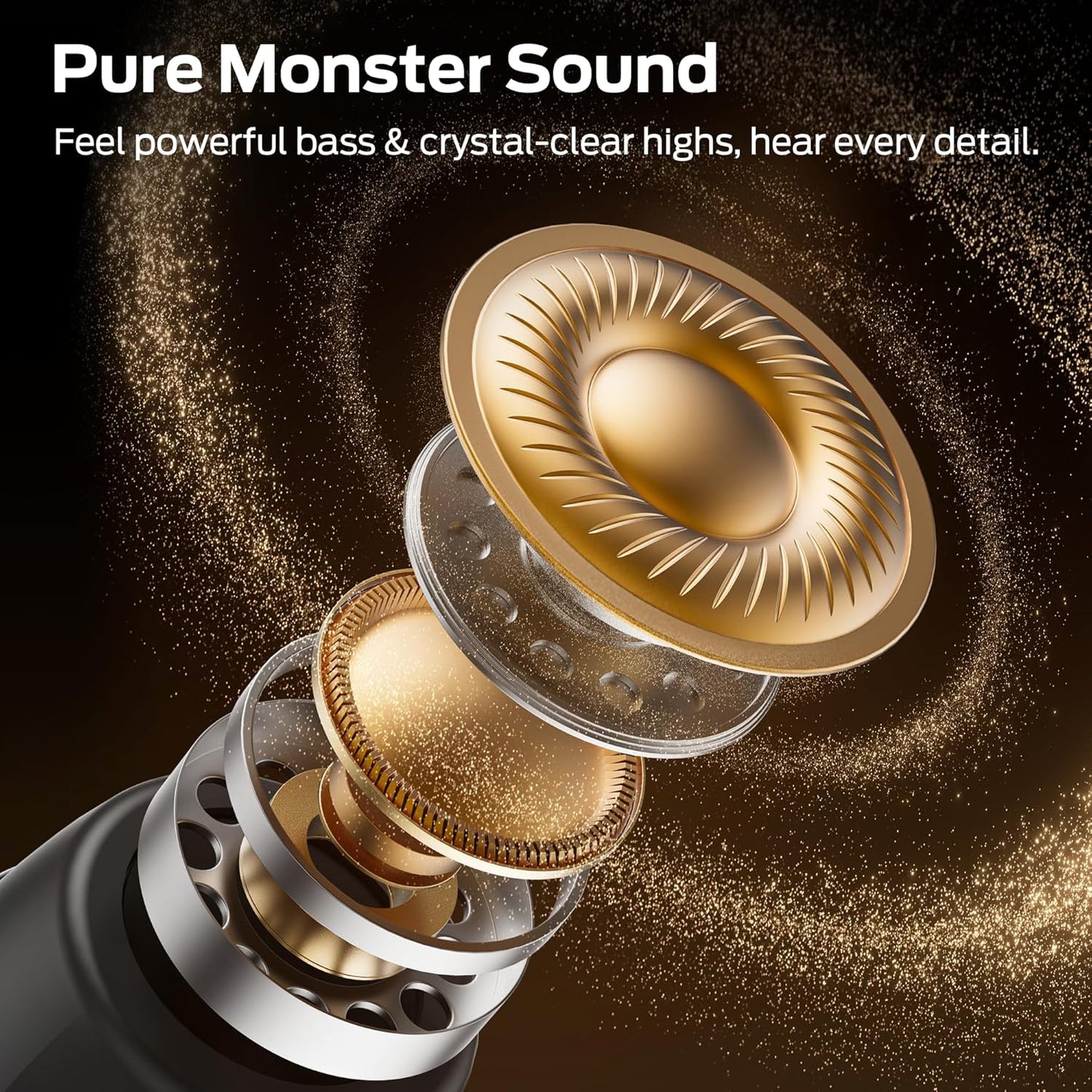 Bluetooth prostoročne slušalke Monster Sleep Ear100, TWS, črne