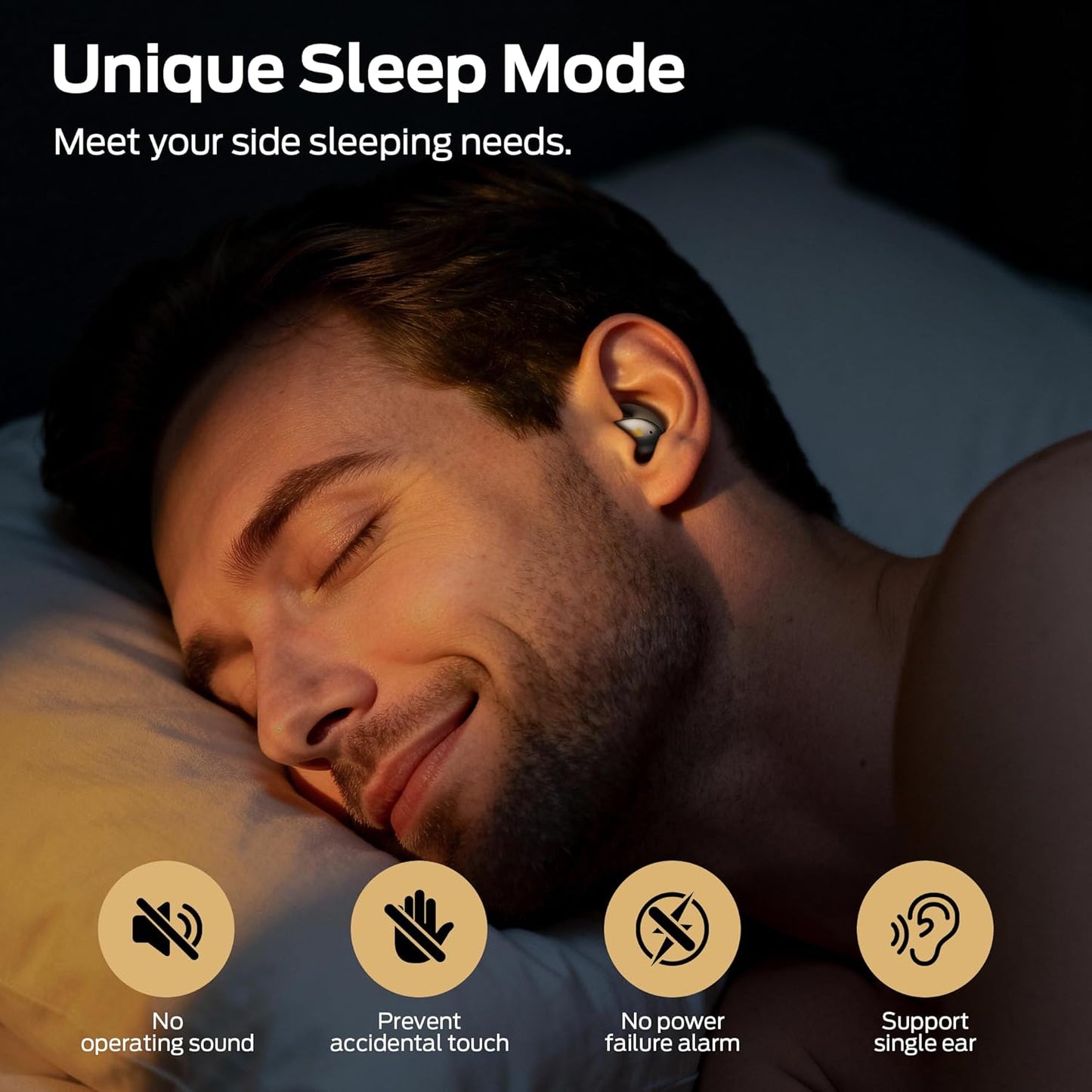 Bluetooth prostoročne slušalke Monster Sleep Ear100, TWS, črne