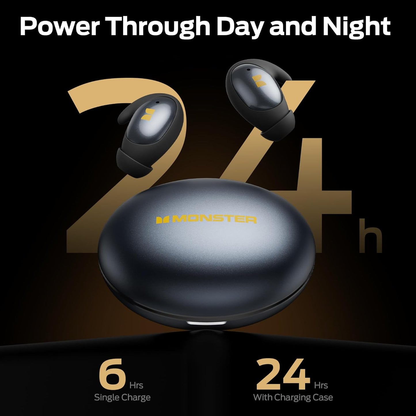 Bluetooth prostoročne slušalke Monster Sleep Ear100, TWS, črne