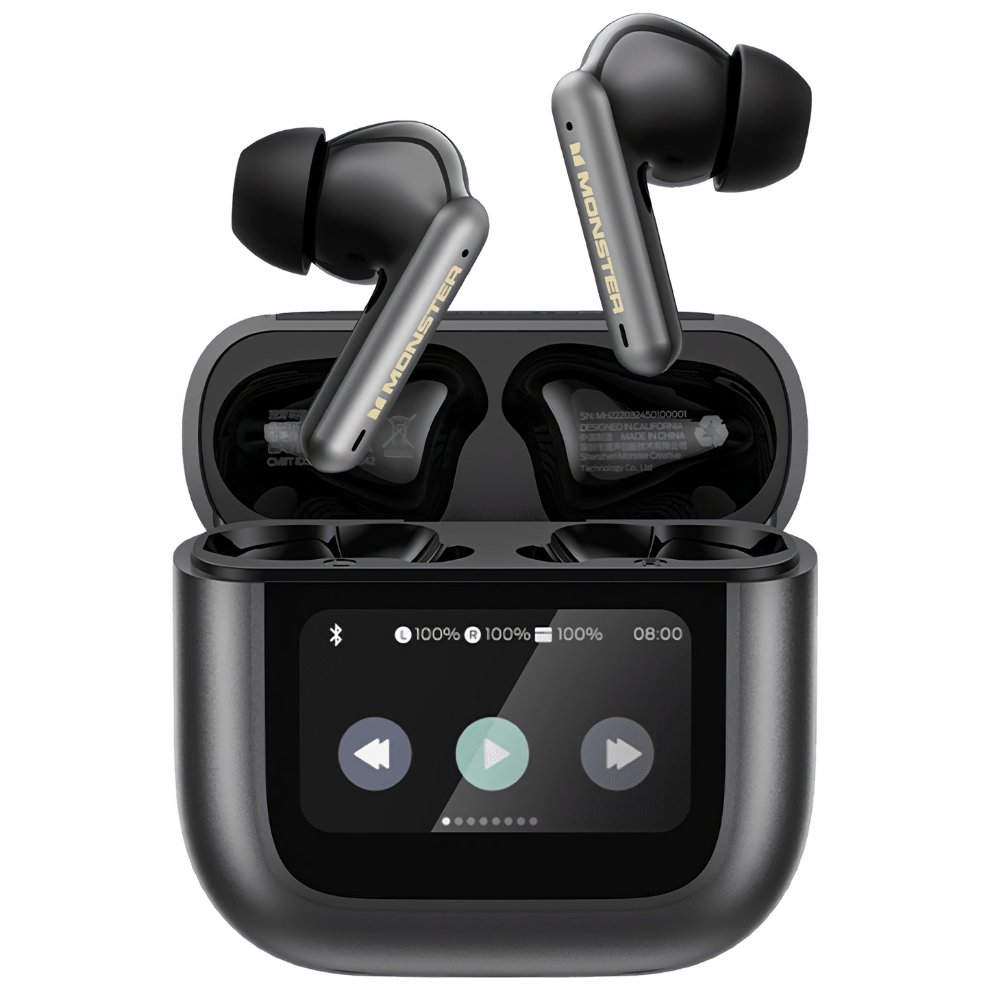 Bluetooth prostoročni Monster TH300, TWS, Črna