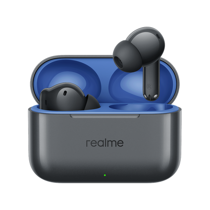 Brezžične slušalke Bluetooth Realme Buds T200, TWS, ANC, MultiPoint, Sive