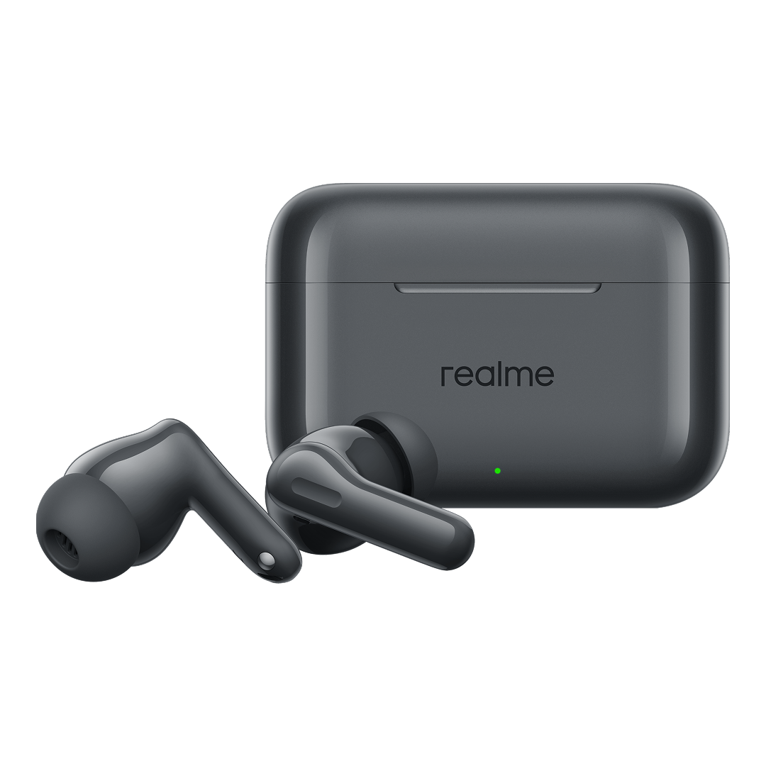Brezžične slušalke Bluetooth Realme Buds T200, TWS, ANC, MultiPoint, Sive