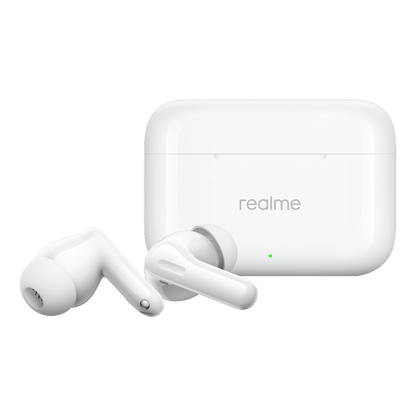 Brezžične slušalke Bluetooth Realme Buds T200, TWS, ANC, MultiPoint, Bela
