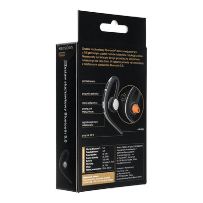 Bluetooth prostoročni telefon Reinston ESB001X, MultiPoint, A2DP, Črna