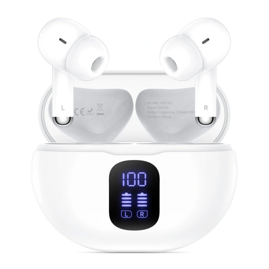 Brezžične slušalke Bluetooth Tech-Protect Ultraboost Pro G2, TWS, bele