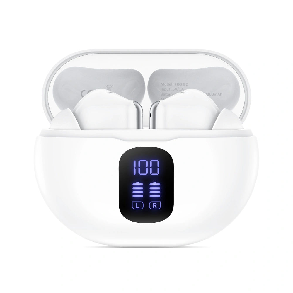 Brezžične slušalke Bluetooth Tech-Protect Ultraboost Pro G2, TWS, bele