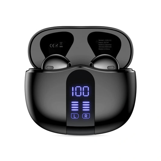 Bluetooth prostoročni Tech-Protect Ultraboost Core G2, TWS, Črn