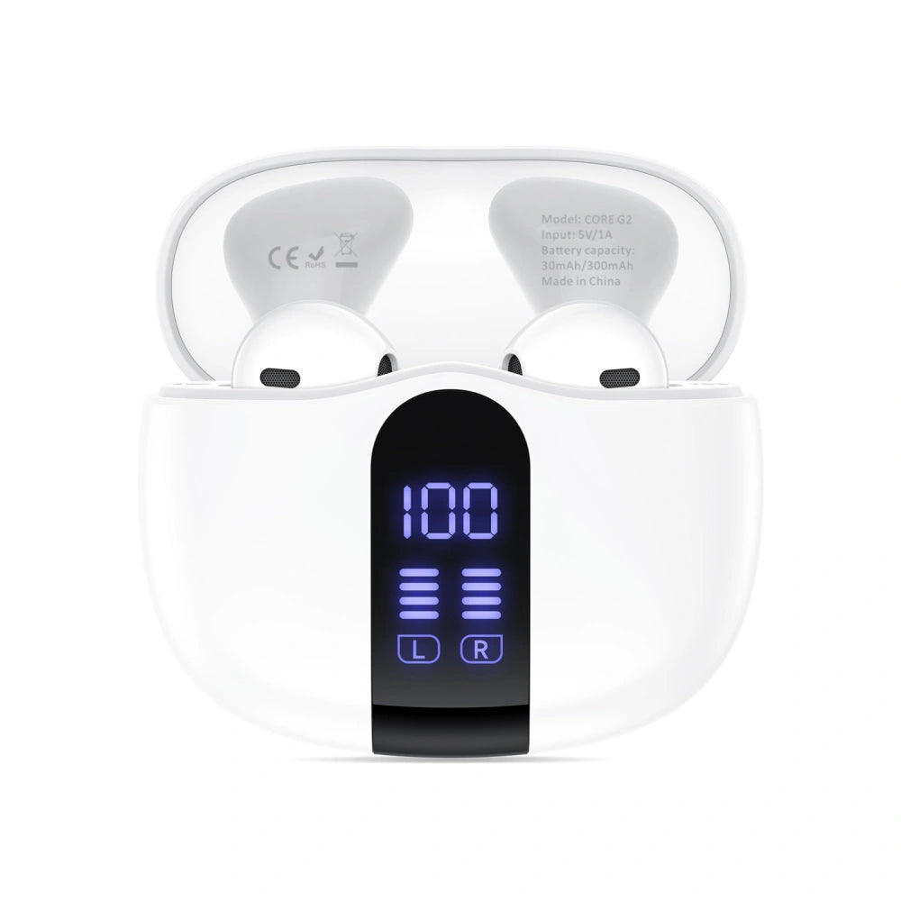 Bluetooth prostoročni Tech-Protect Ultraboost Core G2, TWS, bela