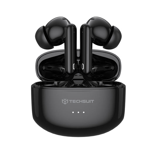 Brezžične slušalke Bluetooth Techsuit CW1 Audira Pro, TWS, ANC, črne