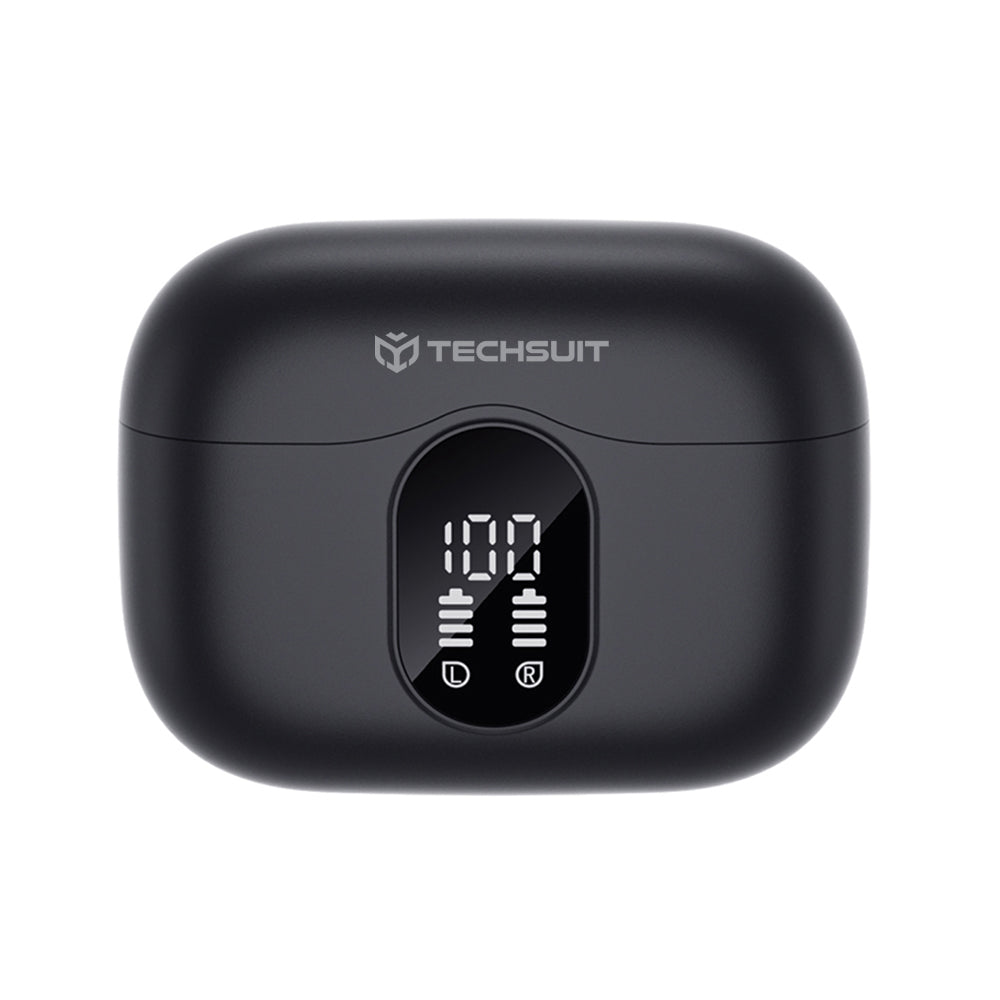 Brezžične slušalke Bluetooth Techsuit CW3 WaveBeat 100, TWS, ANC, črne